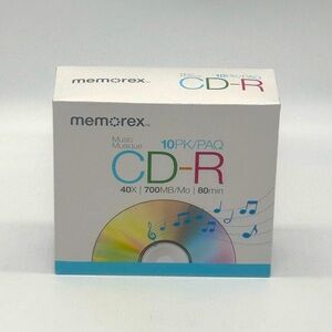 Memorex Recordable 10 Pack CD-R 700 MB 80 Minute 40X